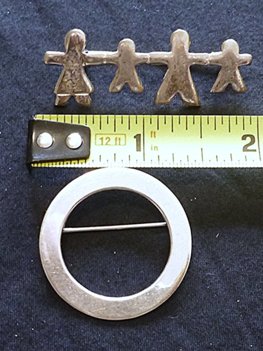 Vintage Sterling Silver Brooch Lot -Silpada Family Pin & Curtis Creations Circle